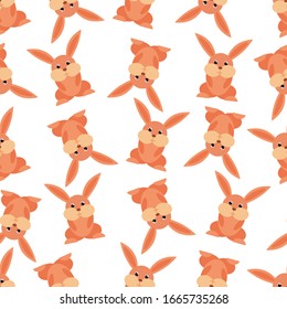 Sweet bunny pattern. Bunny background design