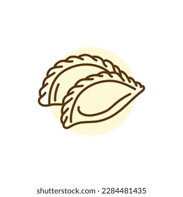 Sweet buns black line icon. Bakery. Pictogram for web page