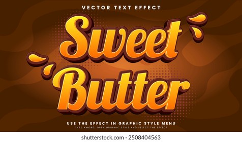 Sweet Butter editable text effect template premium style