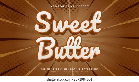 Sweet Butter editable text effect template Suitable for Creamy food