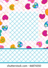 sweet butterflies card, vector