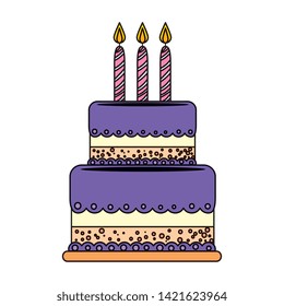 sweet cake bakery with candles
