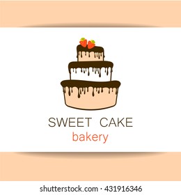 Sweet Cake Bakery Shop Logo Template Stock Vector (Royalty Free ...