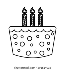 sweet cake birthday icon