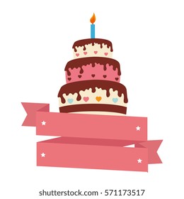 sweet cake card icon