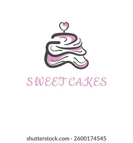 Sweet Cake with Colorful Layer for your business logo poster design needs