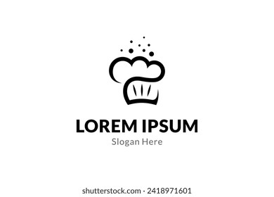 Sweet Cake Cupcake logo in simple flat vector design style
