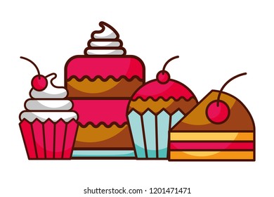 sweet cake cupcake and slice food dessert bakery