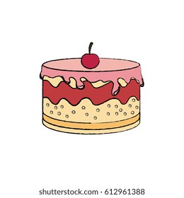 sweet cake delicious icon