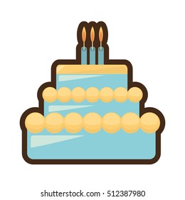 sweet cake delicious isolated icon vector illustration design