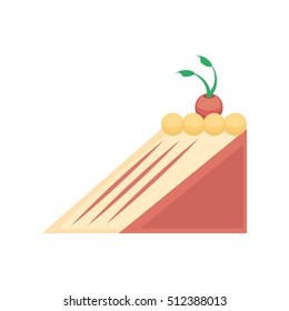 sweet cake delicious isolated icon vector illustration design