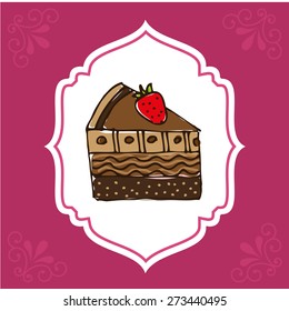 sweet cake design, vector illustration eps10 graphic 