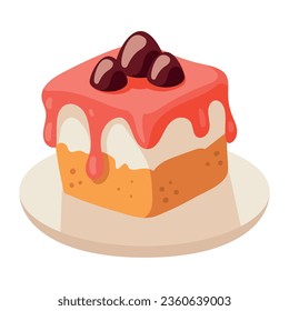 sweet cake design vector isolated