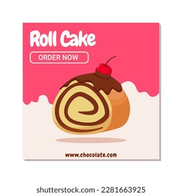 tarta dulce descuento en el diseño de publicaciones en medios sociales. afiche de comida dulce, perfecto para publicación en medios sociales en línea