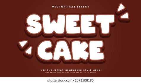 Sweet Cake editable text effect Template Suitable for Sweet food products