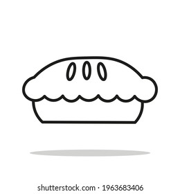 Sweet cake flat style icon design, dessert food delicious sugar snack and tasty theme Vector illustration