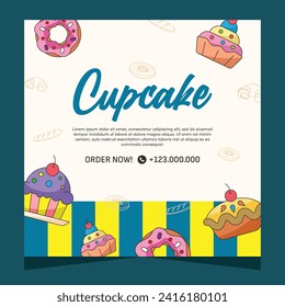 Sweet cake flayer or social media post template