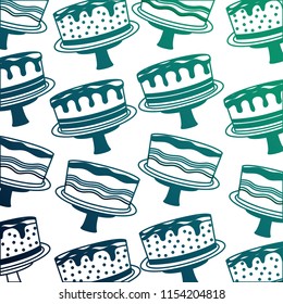 sweet cake icon pattern
