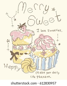Sweet Cake Illustration