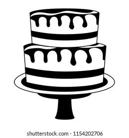 sweet cake isolated icon