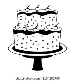 sweet cake isolated icon