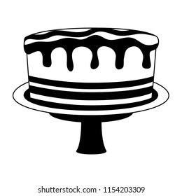 sweet cake isolated icon