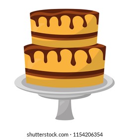 sweet cake isolated icon