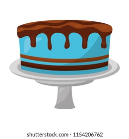 sweet cake isolated icon