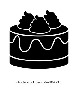 sweet cake isolated icon
