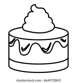 sweet cake isolated icon