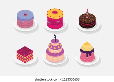 9,133 Cake isometric Images, Stock Photos & Vectors | Shutterstock