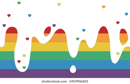 Sweet cake. LGBT Pride Month in June. Lesbian Gay Bisexual Transgender. Celebrated annual. LGBT flag. Rainbow love concept. Human rights and tolerance. Poster, card, banner and background