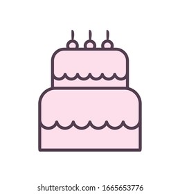 Diseño de icono estilo pastel dulce, comida de postre deliciosa tentempié de azúcar y tema sabroso Ilustración vectorial