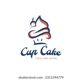 sweet cake logo for any business especially for cakery, bakery, cake shop, cafe,etc.