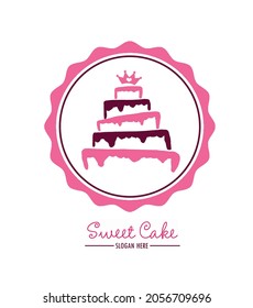 Sweet Cake Logo Design Vector. Bakery Logo