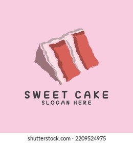 Sweet cake logo icon design template. luxury, vector.