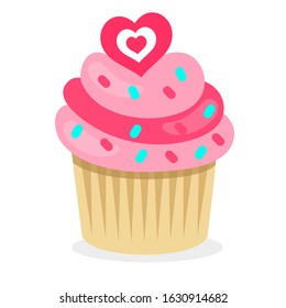 Sweet Cake, Cake lover, Printable sweet lover poster, Tasty print, Gift card, Food to eat illustration, Vector art, Simple good print, Crazy and sweet. Valentines day concept. EPS 10