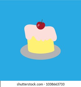 Sweet cake on a saucer