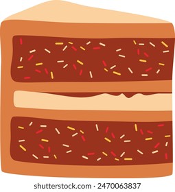 Sweet Cake Peace Vector Illustration
