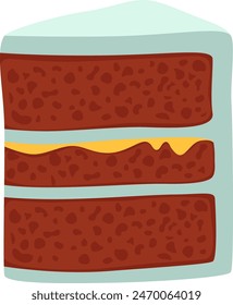 Sweet Cake Peace Vector Illustration