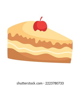 süßer Kuchen auf weißem Hintergrund