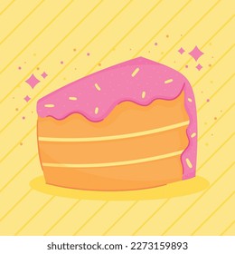 sweet cake portion delicious icon