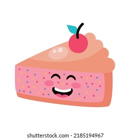 süße Kuchenportion kawaii