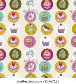 sweet cake. seamless background