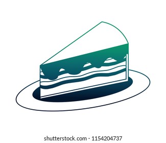 sweet cake slice isolated icon