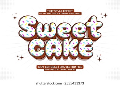 Sweet Cake Text Effect Editable 3d Cartoon Style