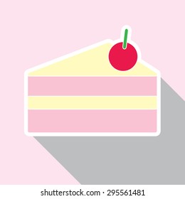 Sweet cake vector graphic on pastel background