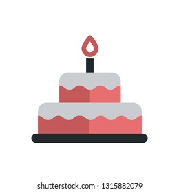 Sweet cake vector icon