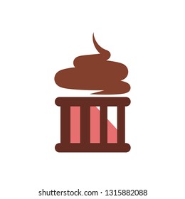 Sweet cake vector icon