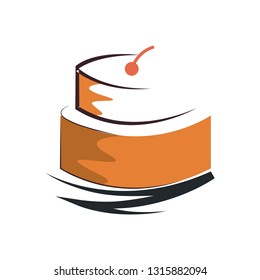 Sweet cake vector icon